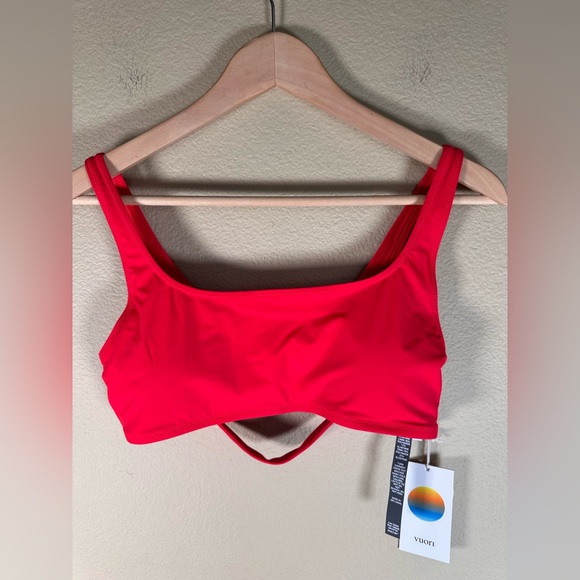 Vuori Encinitas Bikini Top- Bright Red - Picture 2 of 6